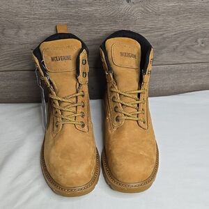 Wolverine Men's Brown Leather Steel Toe Boots sz 10.5 New